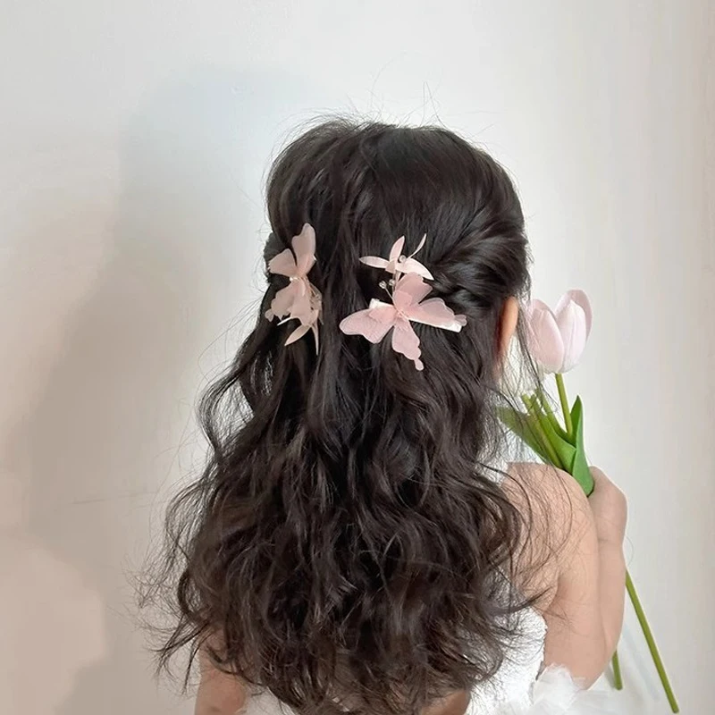 2 Pcs Women's Hair Clips Set Korean For Girl Mesh Butterfly Sweet Kawaii Hair Pins Headwear High-quality Gentle Hair Accessories
2 Pcs Women's Hair Clips Set Korean For Girl Mesh Butterfly Sweet Kawaii Hair Pins Headwear High-quality Gentle Hair Accessories