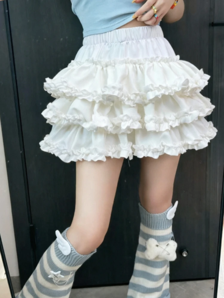 Princess Lolita Vintage Cake Skirt Sweet Kawaii Lace Ruffles Mini Skirts Harajuku Y2k Style Party Faldas Mujer Summer
Princess Lolita Vintage Cake Skirt Sweet Kawaii Lace Ruffles Mini Skirts Harajuku Y2k Style Party Faldas Mujer Summer