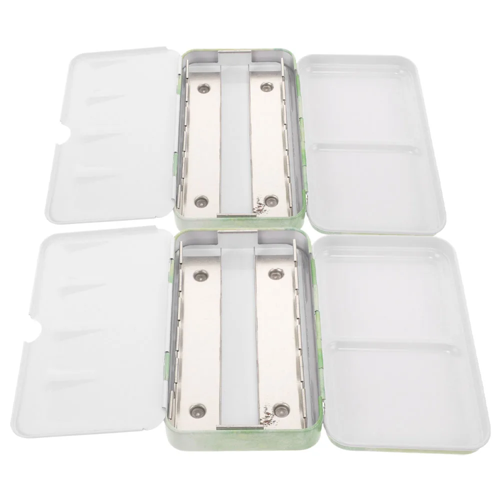 2Pcs Portable Watercolor Palette Box Multi Compartment Solid Pigment Tin with Built in Mixing Tray for DIY Art Travel
2Pcs Portable Watercolor Palette Box Multi Compartment Solid Pigment Tin with Built in Mixing Tray for DIY Art Travel