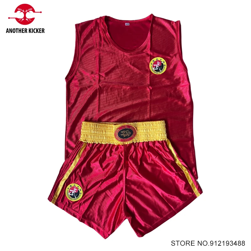 Boxing Shorts High Quality Boxing Uniform Top Vest Shorts Set Kids Adults Unisex OEM Custom Logo Sanda Wushu Muay Thai Shorts
Boxing Shorts High Quality Boxing Uniform Top Vest Shorts Set Kids Adults Unisex OEM Custom Logo Sanda Wushu Muay Thai Shorts