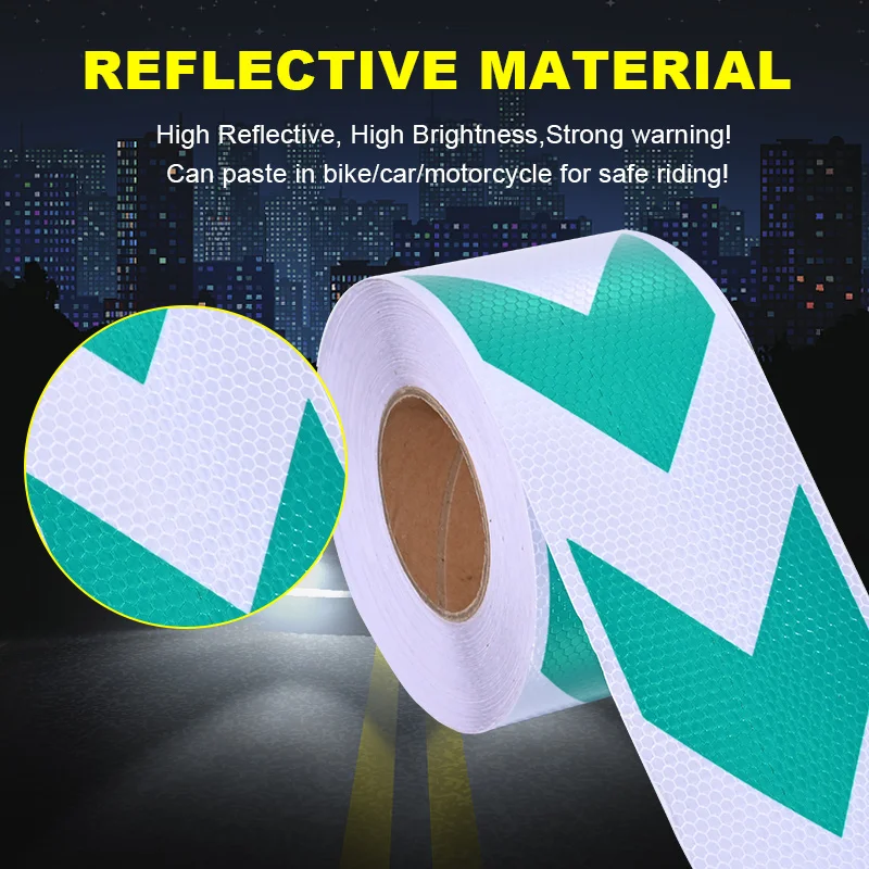 10CM*5M Arrow Car Reflective Stickers White-Green Tapes Waterproof Adhesive Safety Warning Reflectors Strip For Truck Motorcycle
10CM*5M Arrow Car Reflective Stickers White-Green Tapes Waterproof Adhesive Safety Warning Reflectors Strip For Truck Motorcycle