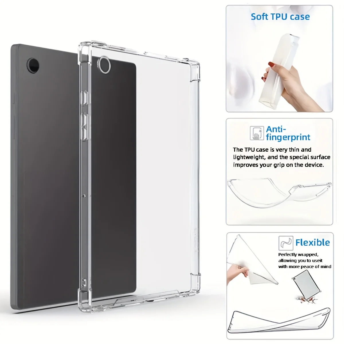 Clear Case for Samsung Tab A9 A11 8.7 2025 A11 Plus S10 FE A8 S6 Lite 10.4 S10 Plus S7 S9 FE Plus Shockproof Protective Cover
Clear Case for Samsung Tab A9 A11 8.7 2025 A11 Plus S10 FE A8 S6 Lite 10.4 S10 Plus S7 S9 FE Plus Shockproof Protective Cover