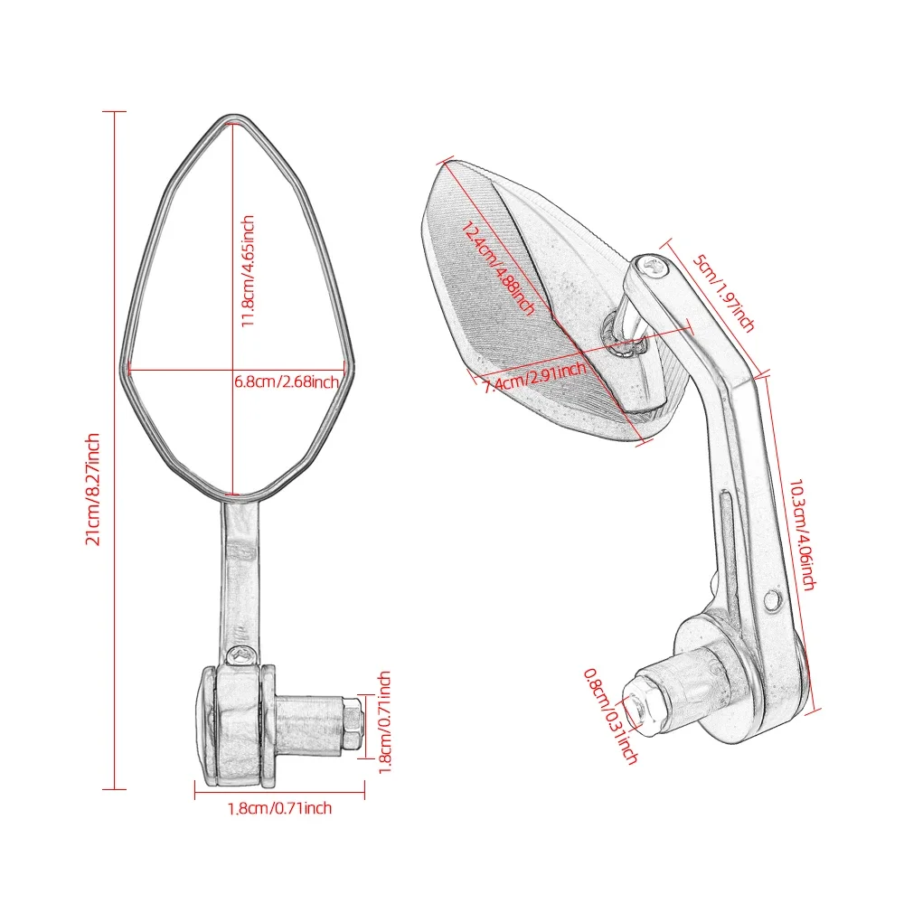 Universal Motorcycle 7/8'' 22mm Bar End Mirror Rearview Mirror Motorcycle Accessories Side Mirrors For Yamaha Harley Honda BMW
Universal Motorcycle 7/8'' 22mm Bar End Mirror Rearview Mirror Motorcycle Accessories Side Mirrors For Yamaha Harley Honda BMW