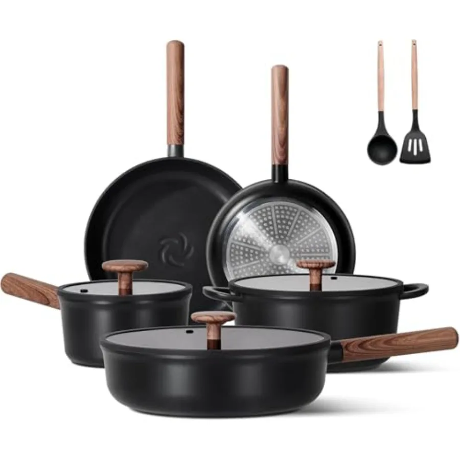 Ceramic Cookware Set, 15 PCS Pots and Pans Set Non Stick with Removable Handles, Non Toxic Induction Kitchen Cookware Sets, Ove
Ceramic Cookware Set, 15 PCS Pots and Pans Set Non Stick with Removable Handles, Non Toxic Induction Kitchen Cookware Sets, Ove