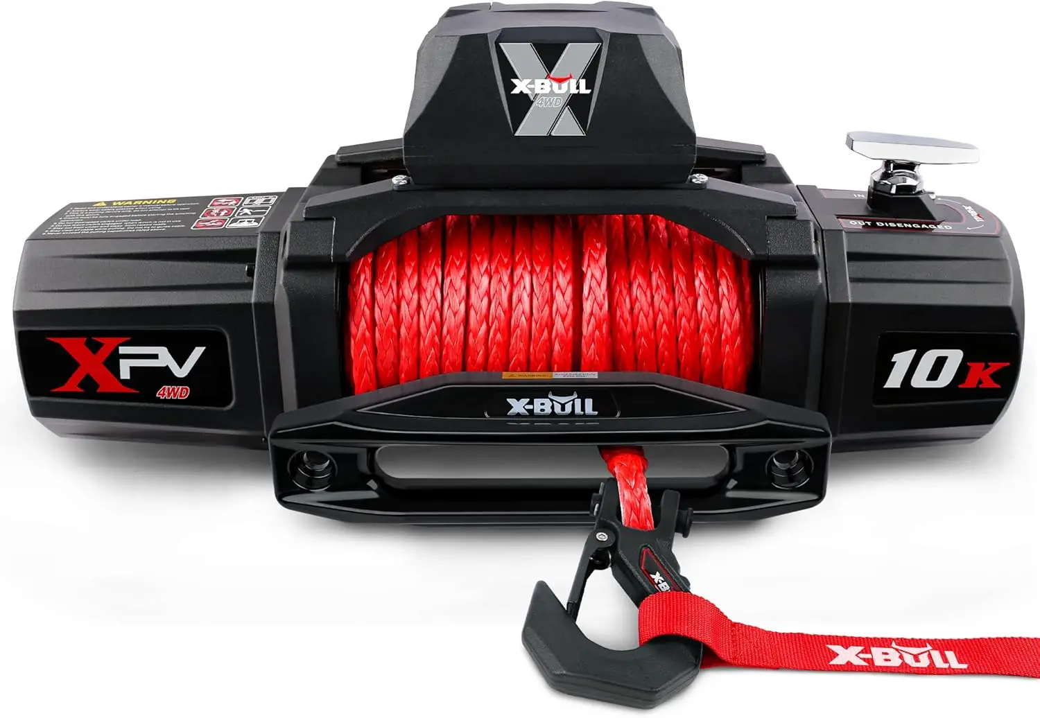 Winch 10000 lb Load Capacity Electric Winch Kit 12V Synthetic Rope Winch Waterproof IP67 with Hawse Fairlead
Winch 10000 lb Load Capacity Electric Winch Kit 12V Synthetic Rope Winch Waterproof IP67 with Hawse Fairlead