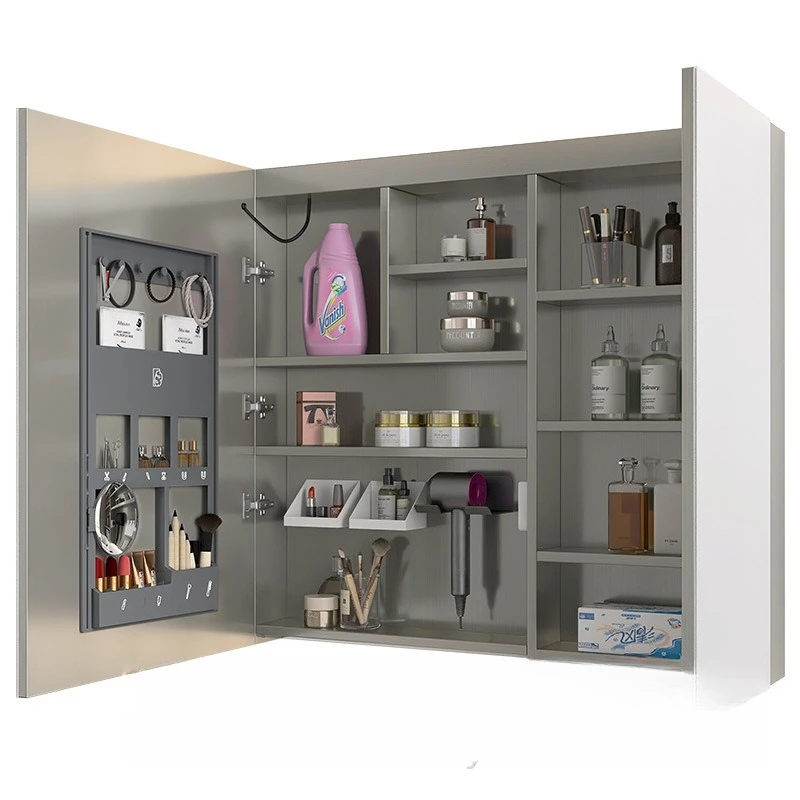 Stainless steel, mirror cabinet, with door, storage rack, integrated, bathroom, moisture-proof.
Stainless steel, mirror cabinet, with door, storage rack, integrated, bathroom, moisture-proof.