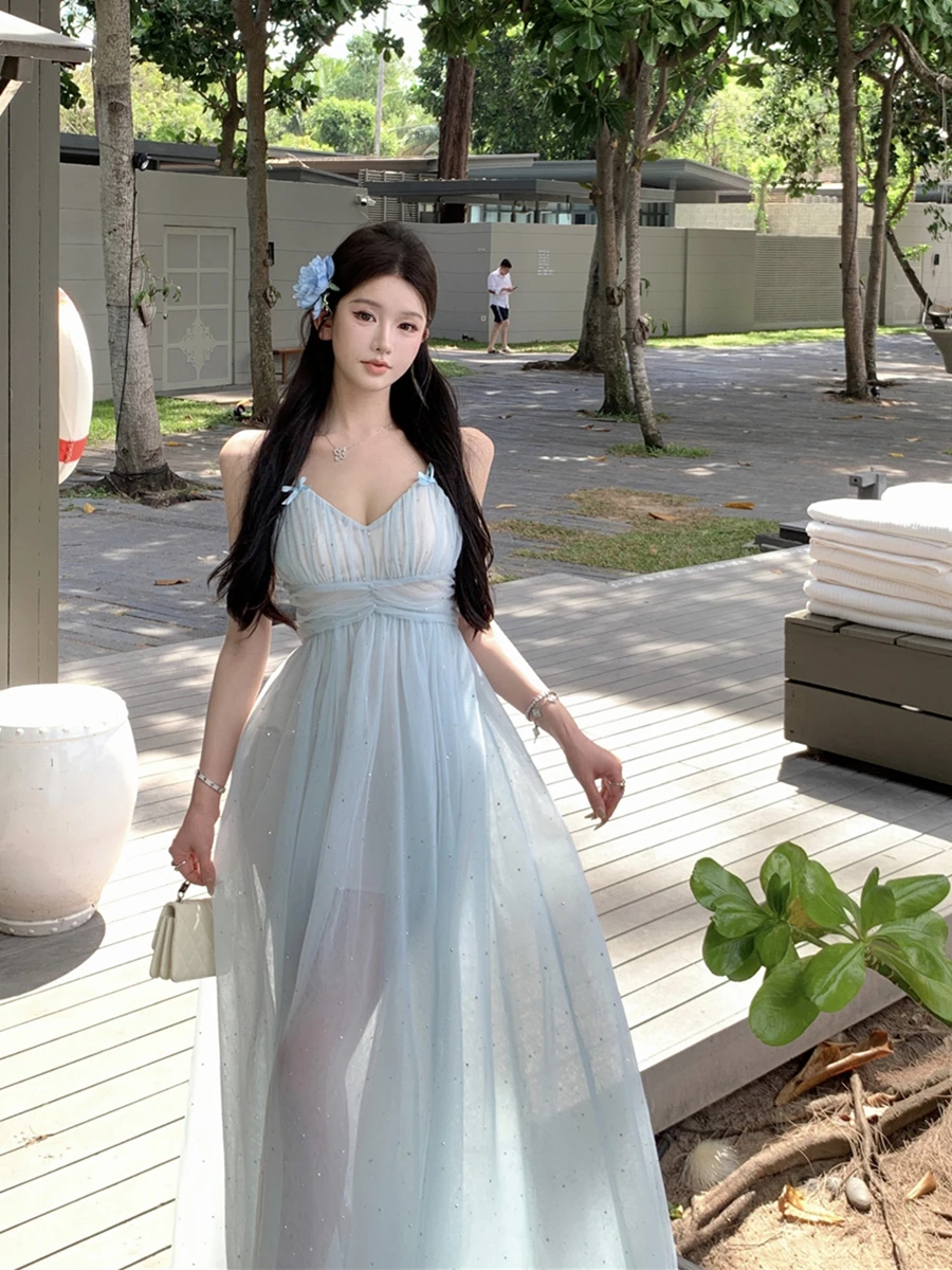 Blue Lace Diamond Strap Dress Women Summer Beach Vacation Long V-neck Sexy Backless A-line Skirt Casual Gathered Waist Other ...
Blue Lace Diamond Strap Dress Women Summer Beach Vacation Long V-neck Sexy Backless A-line Skirt Casual Gathered Waist Other ...