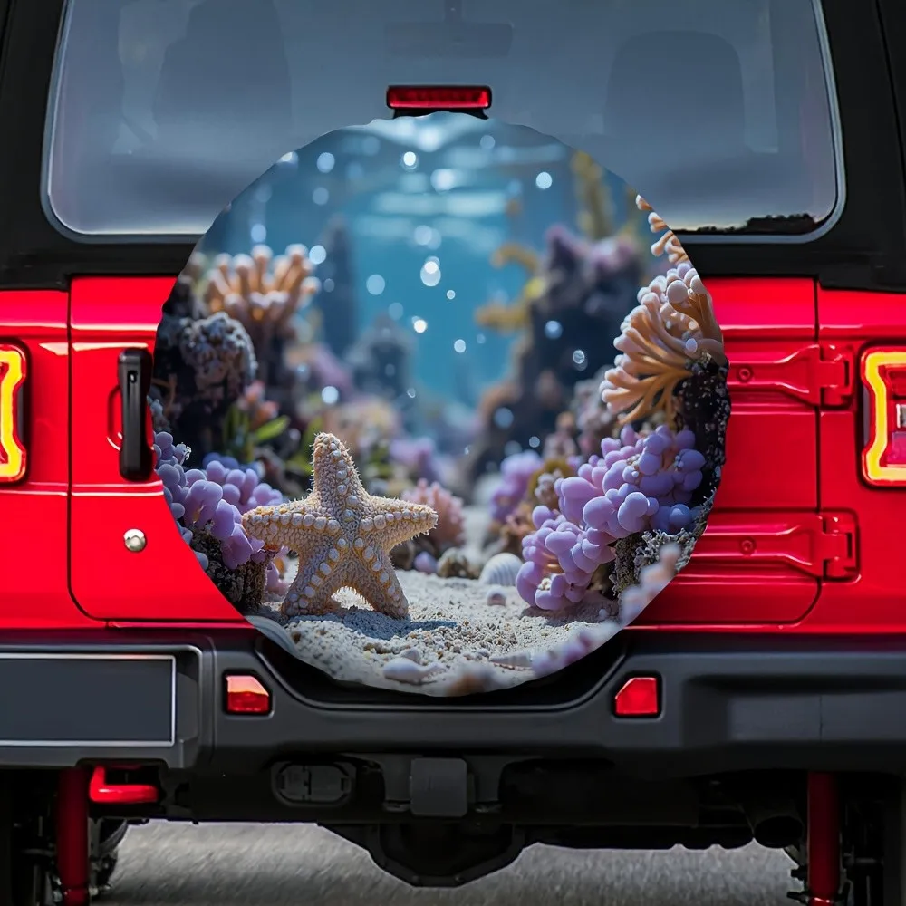 Starfish Coral Reef Tire Cover Durable Polyester Spare Wheel Protector for SUV
Starfish Coral Reef Tire Cover Durable Polyester Spare Wheel Protector for SUV