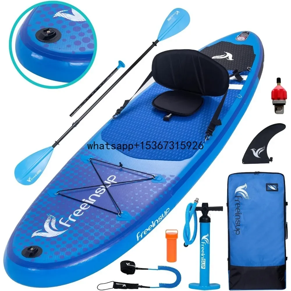 SUP Inflatable Stand Up Paddle Board with Kayak Seat,Paddle Boards for Adults 10'/10'6”/11', Accessories sup Pump Adaptor
SUP Inflatable Stand Up Paddle Board with Kayak Seat,Paddle Boards for Adults 10'/10'6”/11', Accessories sup Pump Adaptor