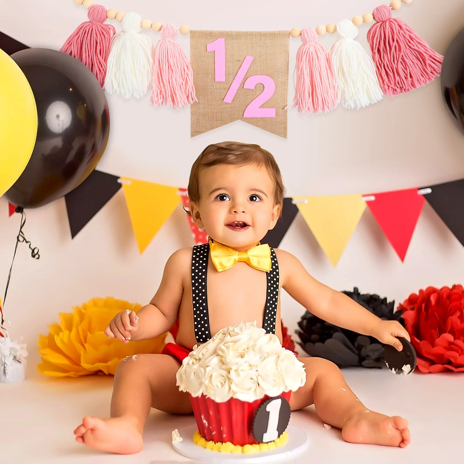 High Chair Banner Baby Birthday Party Decorations Half Polyester Cloth Boy Girl 1 2 Years Celebrations
High Chair Banner Baby Birthday Party Decorations Half Polyester Cloth Boy Girl 1 2 Years Celebrations