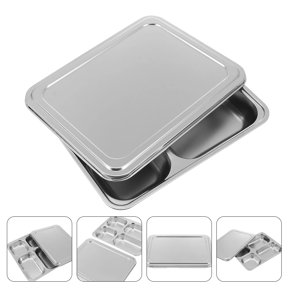 1 set 1 Set Office Food Tray Stainless Steel 4 Sections Lunch Dish Plate Household Serving Tray For Restaurant Cafeteria
1 set 1 Set Office Food Tray Stainless Steel 4 Sections Lunch Dish Plate Household Serving Tray For Restaurant Cafeteria