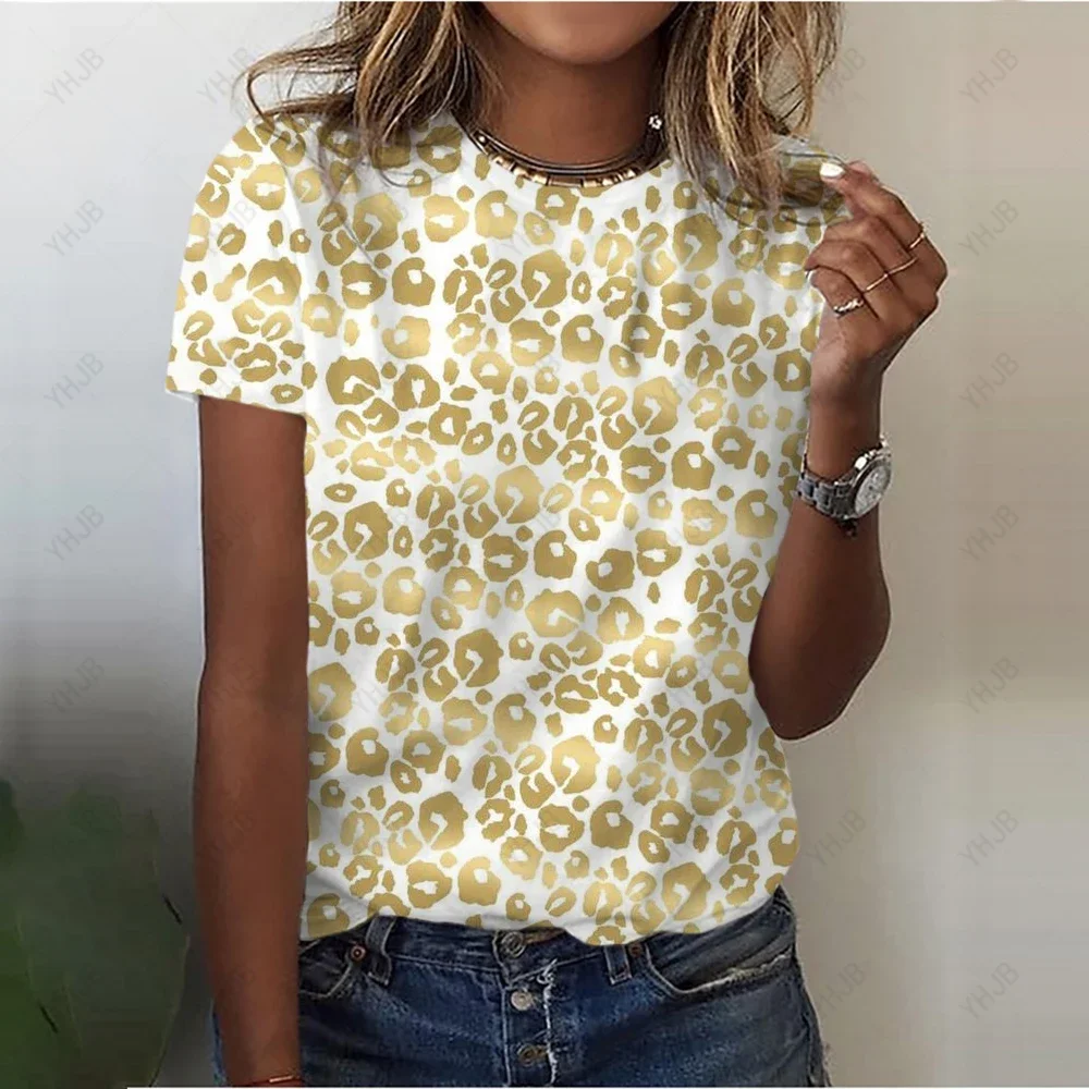 Women's Summer New Fashion Sexy Leopard Print 3D Printed Short Sleeve T-shirt Couple Round Neck Casual Personalized Style Top
Women's Summer New Fashion Sexy Leopard Print 3D Printed Short Sleeve T-shirt Couple Round Neck Casual Personalized Style Top
