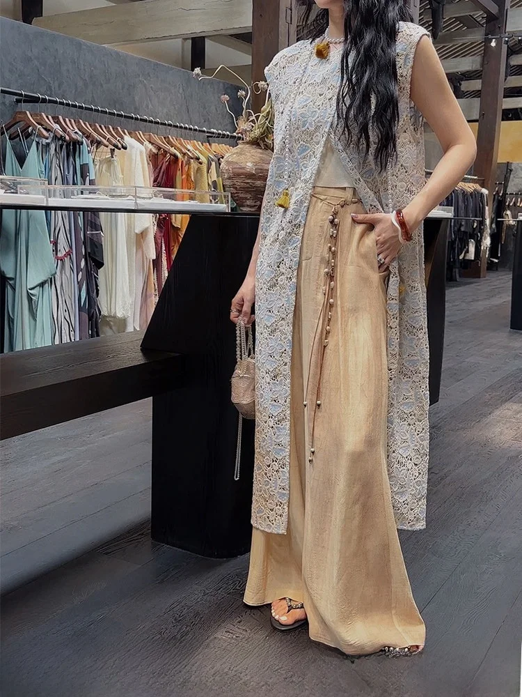 Sanji Bla Flower Evening Pond New Chinese Sle Wide Leg Pants Women Summer 2024 New Thin Casual Slimming High Waist Long P...
Sanji Bla Flower Evening Pond New Chinese Sle Wide Leg Pants Women Summer 2024 New Thin Casual Slimming High Waist Long P...