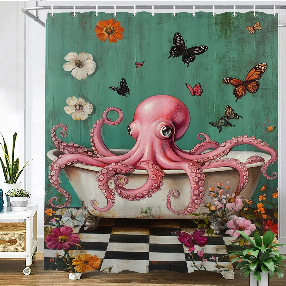 lovely Creative octopus pattern print fabric shower curtain bathroom curtain,floral octopus home decor curtain with hooks
lovely Creative octopus pattern print fabric shower curtain bathroom curtain,floral octopus home decor curtain with hooks