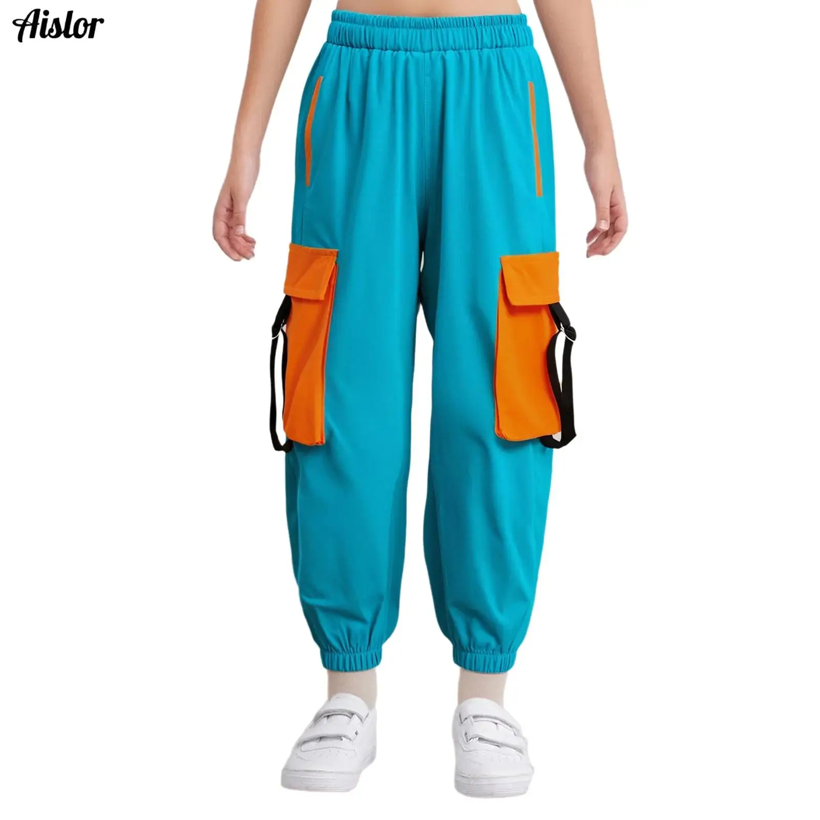 Kids Girls Hip-Hop Jazz Dance Cargo Pants Casual Trousers Elastic Waistband Color Block Skateboarding Sweatpants with Pockets
Kids Girls Hip-Hop Jazz Dance Cargo Pants Casual Trousers Elastic Waistband Color Block Skateboarding Sweatpants with Pockets