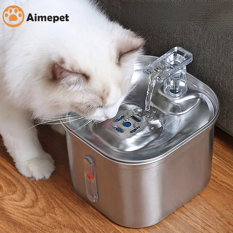 Square Stainless Steel Cat Pet Water Fountain with Automatic Recirculating Filter Smart Sensing Water Dispenser for Cats Dogs
Square Stainless Steel Cat Pet Water Fountain with Automatic Recirculating Filter Smart Sensing Water Dispenser for Cats Dogs