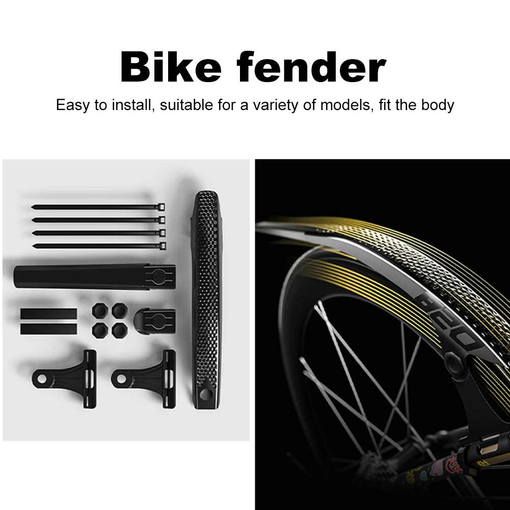 Bicycle Mudguard Strong Toughness Front Rear Tire Mud Guards Adjustable Front & Rear Mudguard for Front Rear Wheels Below 50mm
Bicycle Mudguard Strong Toughness Front Rear Tire Mud Guards Adjustable Front & Rear Mudguard for Front Rear Wheels Below 50mm