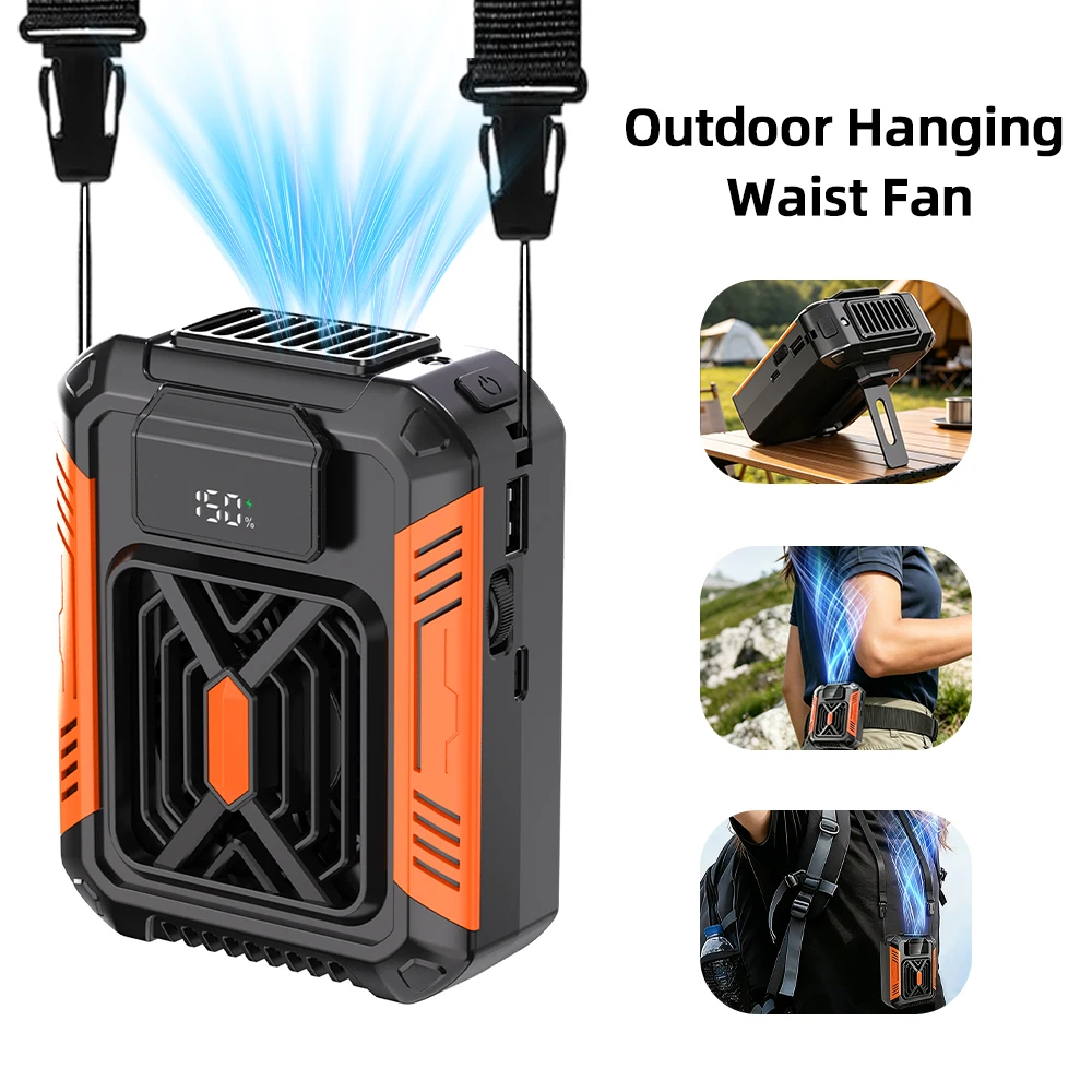 Portable Belt Clip Hanging Fan with Power Bank Flashlight Wearable Fan Hanging Neck Fanfor Outdoor Camping Hiking Daily Work
Portable Belt Clip Hanging Fan with Power Bank Flashlight Wearable Fan Hanging Neck Fanfor Outdoor Camping Hiking Daily Work