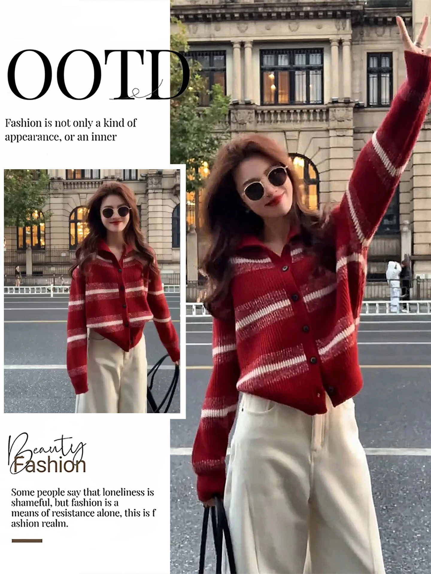 Soft Knitted Stripe Sweater Coat Women's Winter New Sle Vintage American Red Stripes Slimming Warm Commute Faion Polyeste...
Soft Knitted Stripe Sweater Coat Women's Winter New Sle Vintage American Red Stripes Slimming Warm Commute Faion Polyeste...