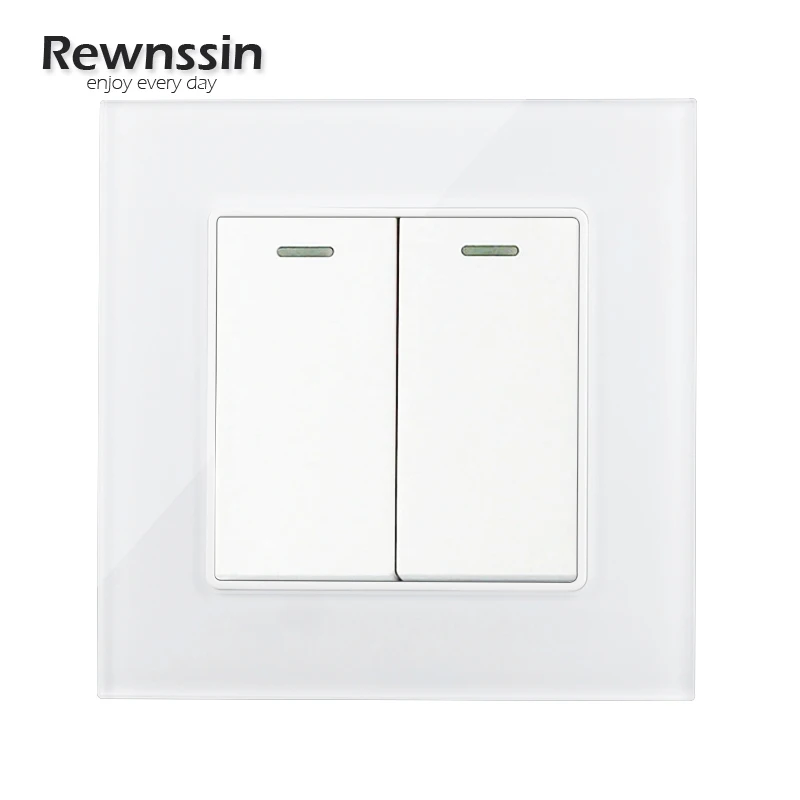 Rewnssin Wall 2 Gang Switch,Single Wide Rocker,Plastic/Glass Panel,1/2/3 Way Lamp Control Push Button ON/OFF,Light Switches
Rewnssin Wall 2 Gang Switch,Single Wide Rocker,Plastic/Glass Panel,1/2/3 Way Lamp Control Push Button ON/OFF,Light Switches