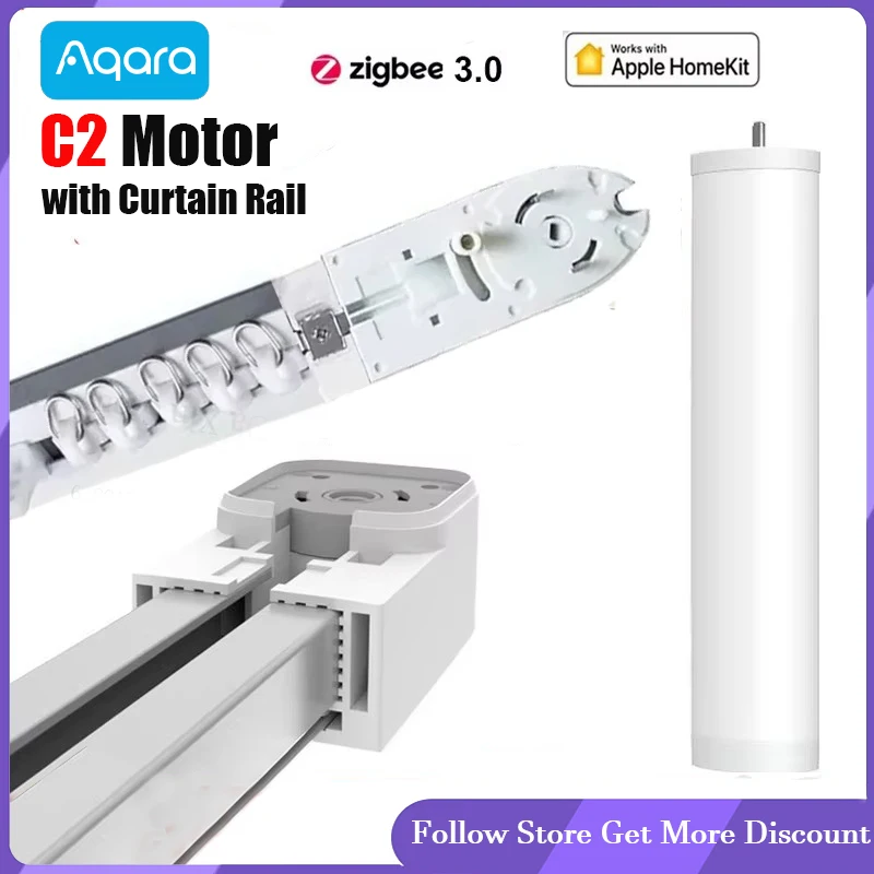 Aqara Smart Curtain Motor C2 Zigbee3.0 with Super Silent Electric Curtain Rail Track Customized Homekit Automatic Control System 
Aqara Smart Curtain Motor C2 Zigbee3.0 with Super Silent Electric Curtain Rail Track Customized Homekit Automatic Control System