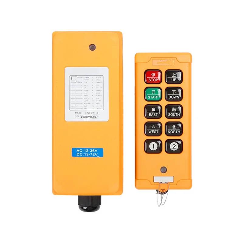 ABMH-Industrial Wireless Crane Radio Remote Control System 1 Transmitter 10 Channels 1 Speed Control Hoist Remote Switch
ABMH-Industrial Wireless Crane Radio Remote Control System 1 Transmitter 10 Channels 1 Speed Control Hoist Remote Switch