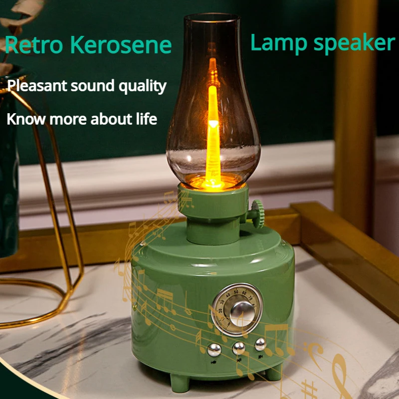 New Kerosene Lamp Bluetooth Speaker Retro Creative Modeling Wireless Night Light Camping Sound Portable Outdoor Subwoofer Sound
New Kerosene Lamp Bluetooth Speaker Retro Creative Modeling Wireless Night Light Camping Sound Portable Outdoor Subwoofer Sound
