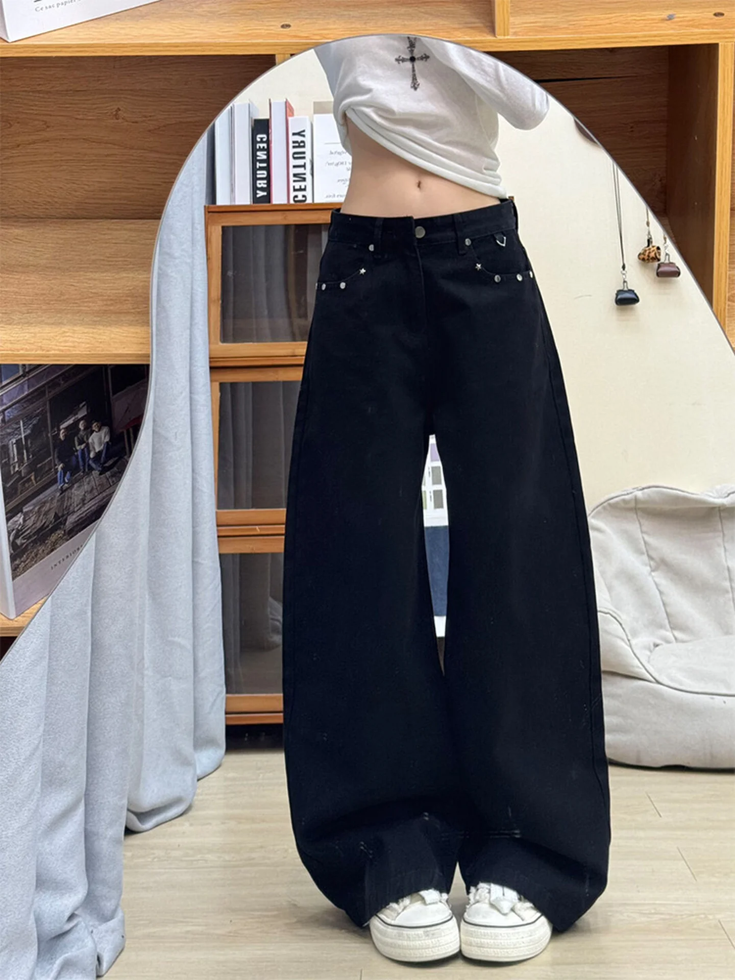 plus Size American High Street Pocket Diamond Design Black Floor-Length Jeans Women Summer Slimming Thin Long Pants
plus Size American High Street Pocket Diamond Design Black Floor-Length Jeans Women Summer Slimming Thin Long Pants