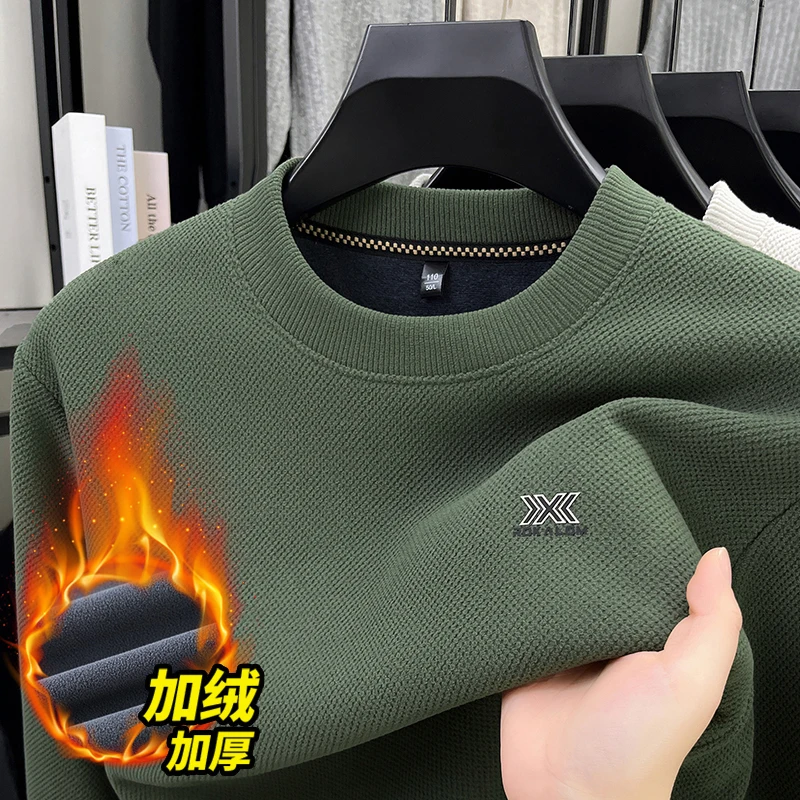 2025 New Autumn/Winter Men's Round Neck Knitted Shirt Long Sleeve Casual Plush Thick Sweater Solid Color Warm Top
2025 New Autumn/Winter Men's Round Neck Knitted Shirt Long Sleeve Casual Plush Thick Sweater Solid Color Warm Top