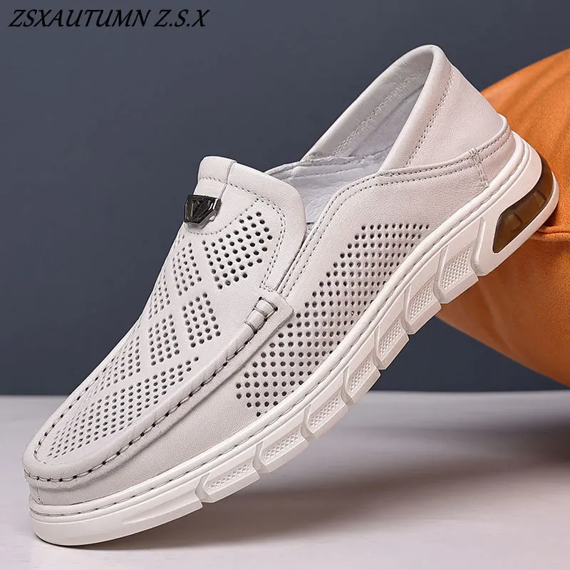 Summer New Men's Hollow Leather Shoes Breathable Casual Leather Sandals Head Layer Sheepskin Men's Shoes Comfort
Summer New Men's Hollow Leather Shoes Breathable Casual Leather Sandals Head Layer Sheepskin Men's Shoes Comfort