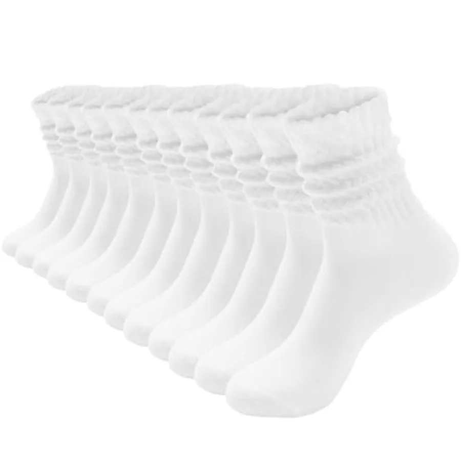 HAVE A TREE 3-6 Pack Women's Slouchy Crew Socks - White Cushioned Scrunch Boot Socks Size 5-11
HAVE A TREE 3-6 Pack Women's Slouchy Crew Socks - White Cushioned Scrunch Boot Socks Size 5-11