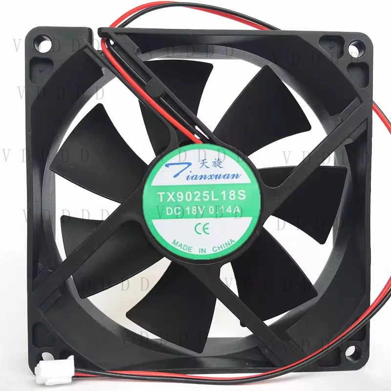 LL for 1PCS Tianxuan TX9025L18S DC18V 0.14A 2-wire cooling fan 9cm 9025
LL for 1PCS Tianxuan TX9025L18S DC18V 0.14A 2-wire cooling fan 9cm 9025