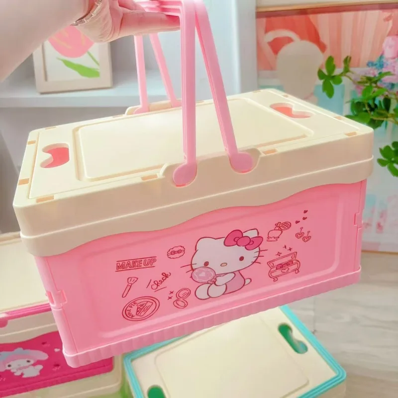 New Sanrio Cartoon Style Hello Kitty Kurumi Outdoor Camping and Picnicking Folding Plastic Storage Box with Lid Medicine Box
New Sanrio Cartoon Style Hello Kitty Kurumi Outdoor Camping and Picnicking Folding Plastic Storage Box with Lid Medicine Box