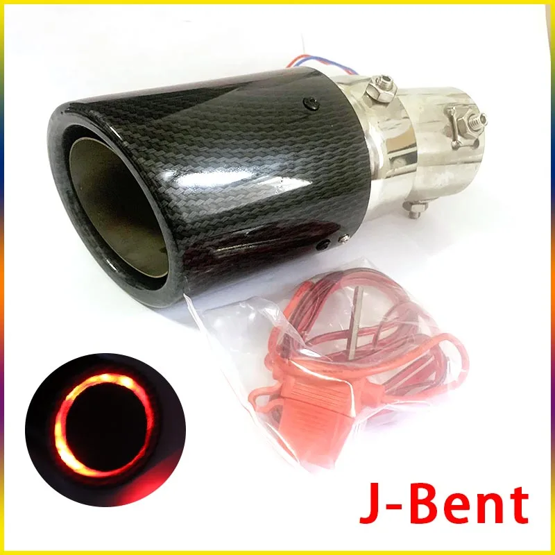 Universal Car LED Luminous Exhaust Pipe Tail Throat Muffler with Single Outlet Red/Blue Light Straight Bent Design for Vehicle
Universal Car LED Luminous Exhaust Pipe Tail Throat Muffler with Single Outlet Red/Blue Light Straight Bent Design for Vehicle