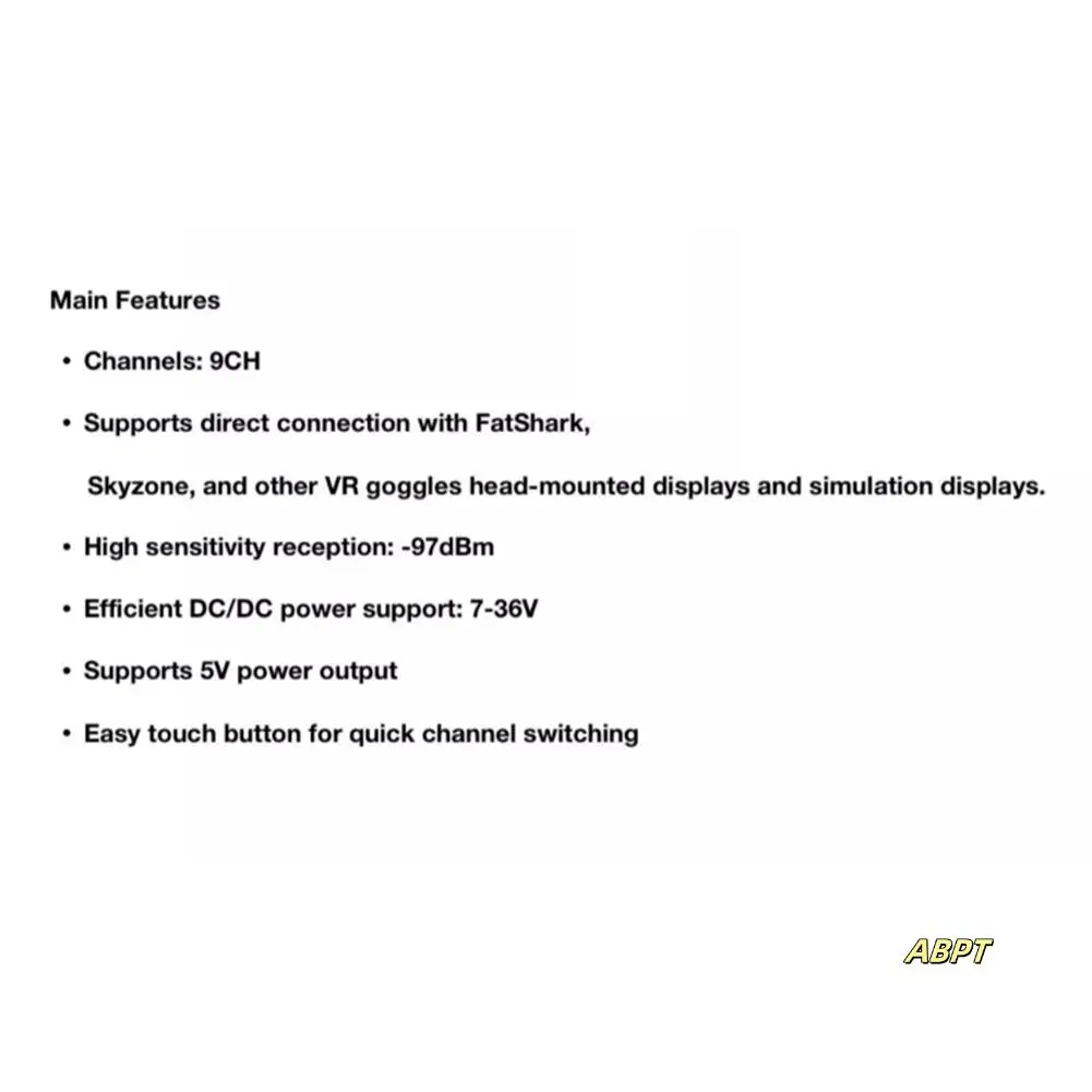 1.2G 1.3G VRX With Audio 9 Channels FPV Video Receiver 7-36V PAL/NTSC For Fatshark Skyzone And Other VR Goggles
1.2G 1.3G VRX With Audio 9 Channels FPV Video Receiver 7-36V PAL/NTSC For Fatshark Skyzone And Other VR Goggles