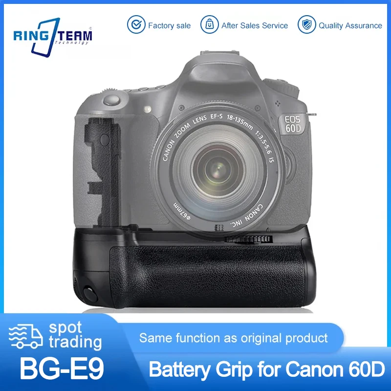 BG-E9 Vertical Battery Grip Dual LP-E6/AA Compatible with Canon 60D 60DA DSLR Camera Full Vertical Shutter Dial Support
BG-E9 Vertical Battery Grip Dual LP-E6/AA Compatible with Canon 60D 60DA DSLR Camera Full Vertical Shutter Dial Support
