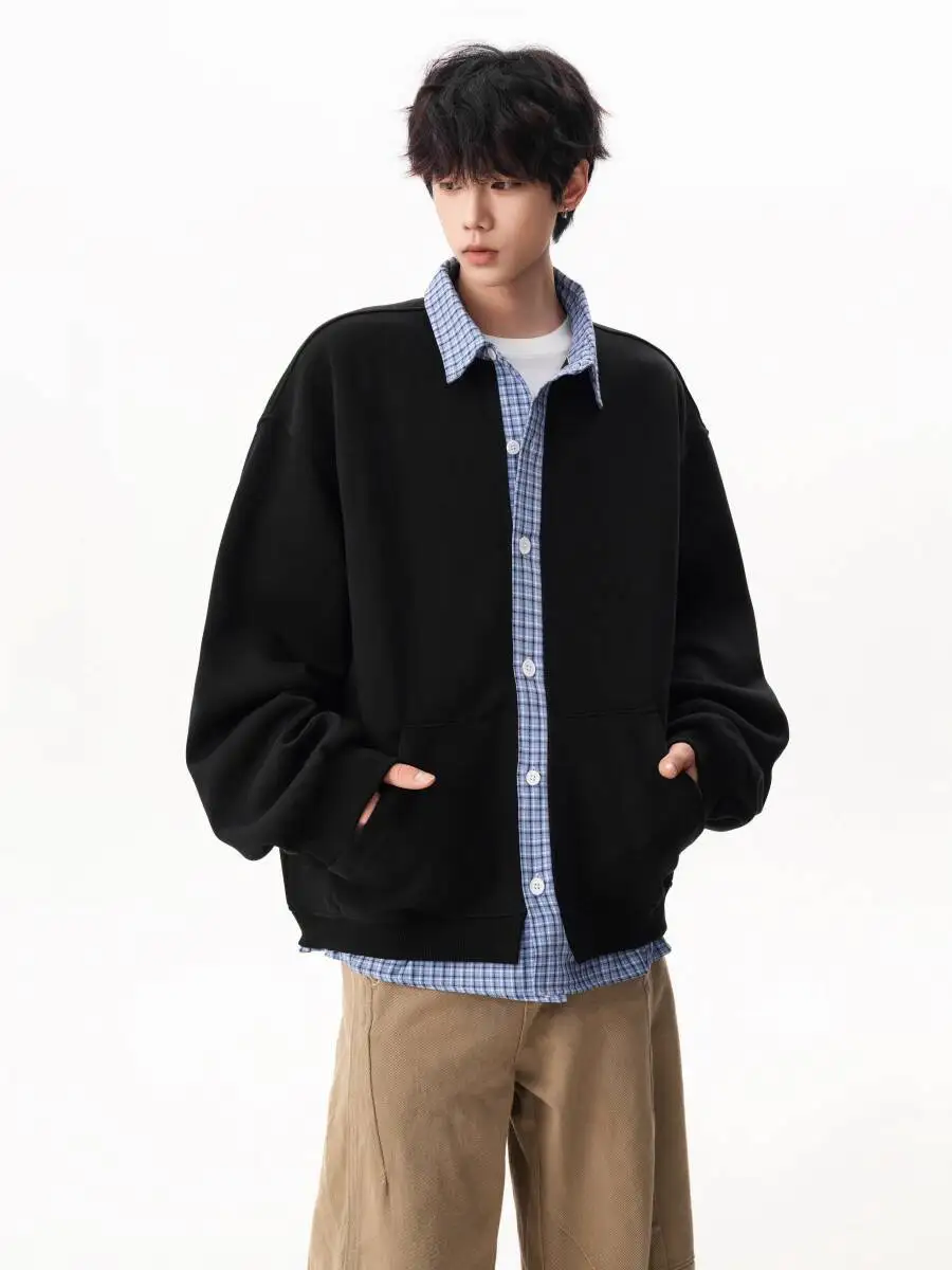 Men's Women Cardigan Autumn Fake Two Piece Plaid Paneled Sweatshirt Jacket Trendy Loose Preppy Edgy Cardigan Outerwear
Men's Women Cardigan Autumn Fake Two Piece Plaid Paneled Sweatshirt Jacket Trendy Loose Preppy Edgy Cardigan Outerwear