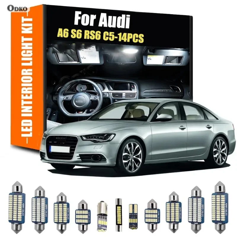 Комплект светодиодной подсветки салона (14 шт.) для Audi A6 S6 RS6 C5, автомобильные запчасти и аксессуары, сигнальные лампы
Комплект светодиодной подсветки салона (14 шт.) для Audi A6 S6 RS6 C5, автомобильные запчасти и аксессуары, сигнальные лампы