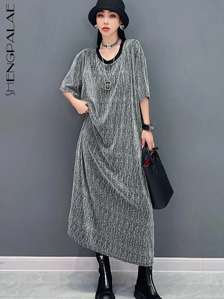 SHENGPALAE Women's Dress V-neck Mid Sleeved Long Dresses Loose Casual Fashion Large Elegant Clothes 2024 Summer New Robe 5R9893
SHENGPALAE Women's Dress V-neck Mid Sleeved Long Dresses Loose Casual Fashion Large Elegant Clothes 2024 Summer New Robe 5R9893