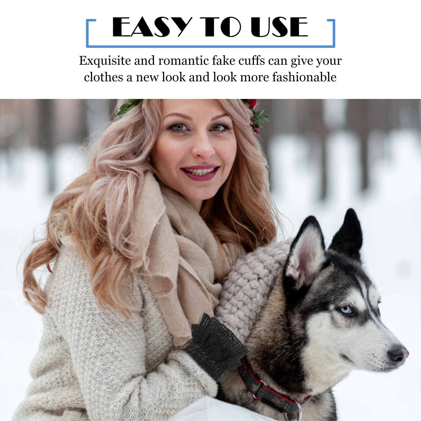 1Pair Lace Decorative False Sleeve Comfortable Durable Skin Friendly Elegant Fashion Practical Experience Lace False Sleeve
1Pair Lace Decorative False Sleeve Comfortable Durable Skin Friendly Elegant Fashion Practical Experience Lace False Sleeve