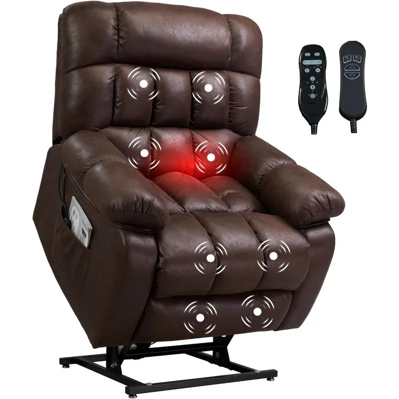 XL51 Dual Motor Power Lift Recliner Chair for Elderly, Lay Flat Lift Recliner w/Massage & Heat, Electric Recliner Sofa
XL51 Dual Motor Power Lift Recliner Chair for Elderly, Lay Flat Lift Recliner w/Massage & Heat, Electric Recliner Sofa