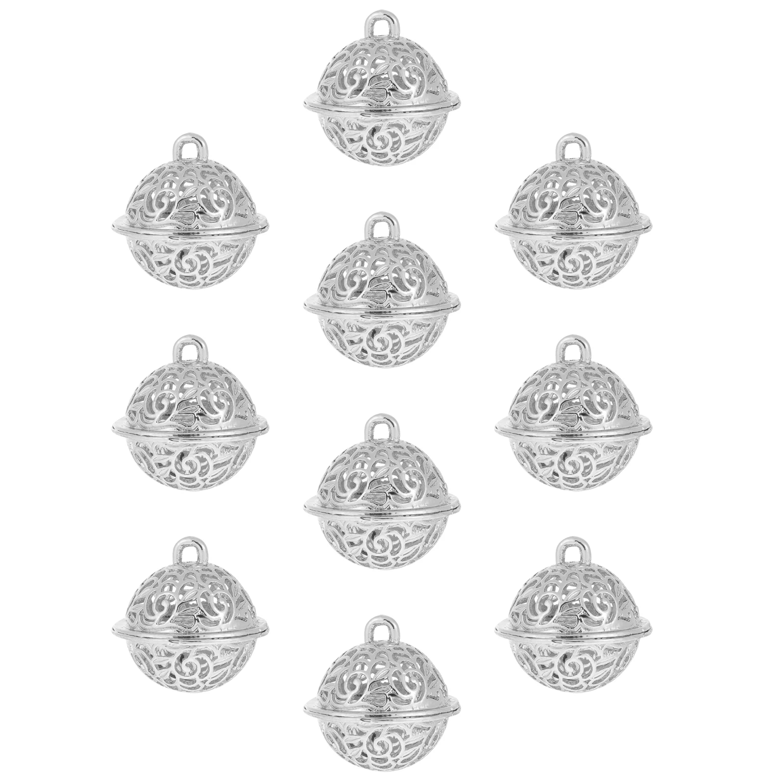 10pcs Electroplated Hollow Bells Pendant 2 1CM Diameter White K Gold Tone Christmas Decorations Key Chain Accessories
10pcs Electroplated Hollow Bells Pendant 2 1CM Diameter White K Gold Tone Christmas Decorations Key Chain Accessories