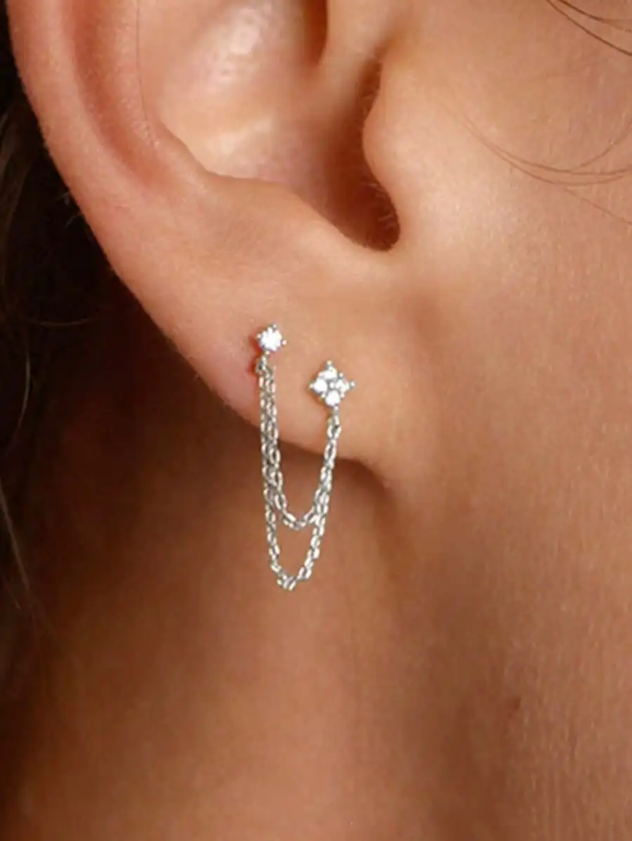 Cubic Zirconia Chain Drop Earrings For Women Hypoallergenic Jewelry
Cubic Zirconia Chain Drop Earrings For Women Hypoallergenic Jewelry