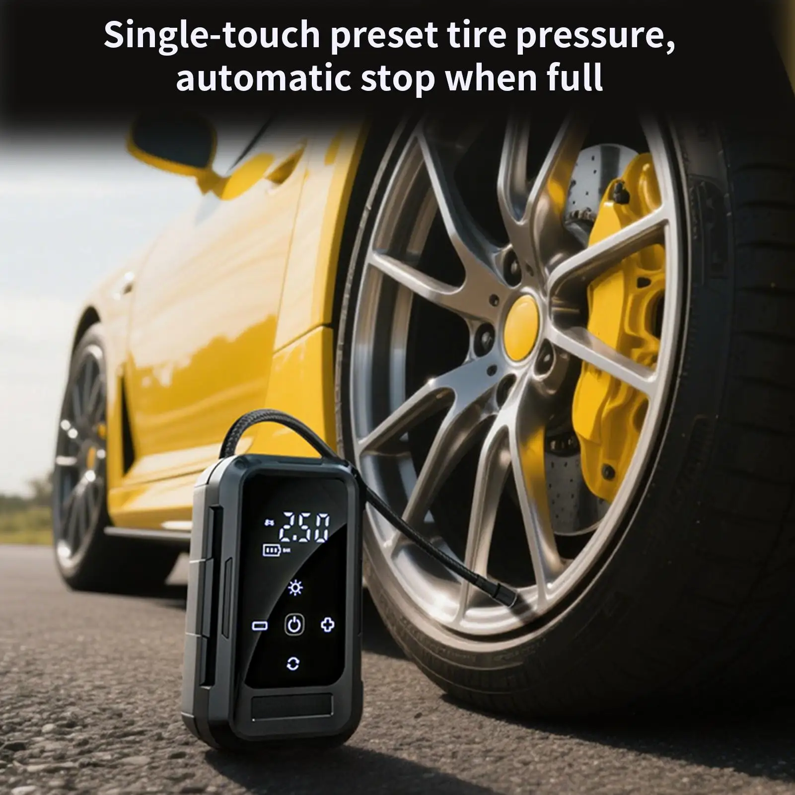 Portable Air Compressor Cordless Tire Inflator Digital Display Rechargeable Pump For Camping Vehicle Road Trip Home Daily
Portable Air Compressor Cordless Tire Inflator Digital Display Rechargeable Pump For Camping Vehicle Road Trip Home Daily