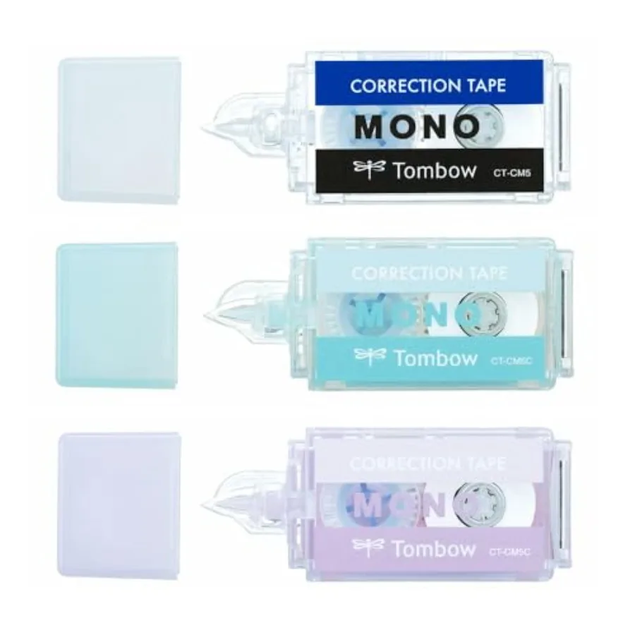 Pencil Correction Tape, Mono Pocket, 5mm Wide, Assorted, Pack of 3 MONO, Blue, Purple KCC-321X
Pencil Correction Tape, Mono Pocket, 5mm Wide, Assorted, Pack of 3 MONO, Blue, Purple KCC-321X