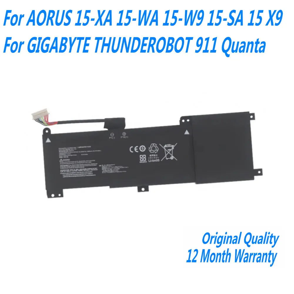 15.32V 62.35WH SQU-1724 SQU-1723 Laptop Battery For AORUS 15-XA 15-WA 15-W9 15-SA 15 X9 For GIGABYTE THUNDEROBOT 911 Quanta
15.32V 62.35WH SQU-1724 SQU-1723 Laptop Battery For AORUS 15-XA 15-WA 15-W9 15-SA 15 X9 For GIGABYTE THUNDEROBOT 911 Quanta