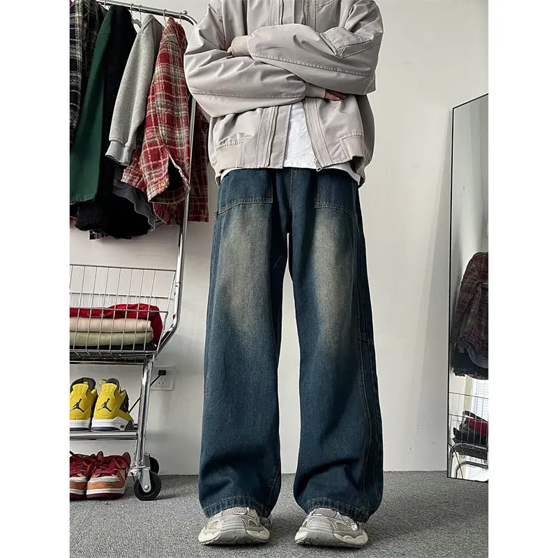 Fall Winter Extra Large Size Men's High Street Loose Wide Leg Straight Jeans Durable Wear Resistant Long Trousers
Fall Winter Extra Large Size Men's High Street Loose Wide Leg Straight Jeans Durable Wear Resistant Long Trousers