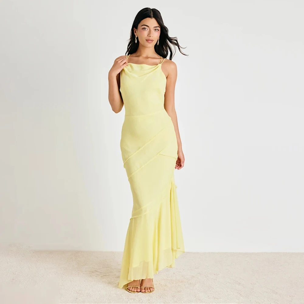 Strappy Evening Dresses Mermaid Prom Gown Women's Formal Evening Gowns Pleated Party Dress Elegant Luxury Celebrity Vestidos
Strappy Evening Dresses Mermaid Prom Gown Women's Formal Evening Gowns Pleated Party Dress Elegant Luxury Celebrity Vestidos
