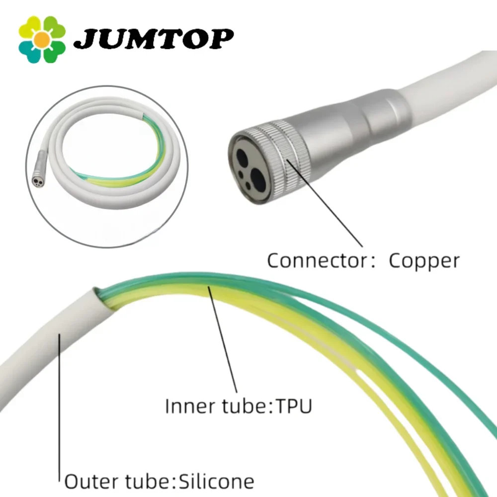 Dental Silicone Hose with Fittings for High/Low Speed Handpiece Air Turbine, Dentist Chair Accessories, 2/4 Hole Dental Tools 
Dental Silicone Hose with Fittings for High/Low Speed Handpiece Air Turbine, Dentist Chair Accessories, 2/4 Hole Dental Tools