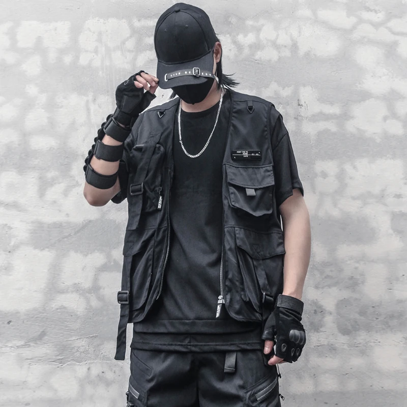 Korean Version Of Dark Black Functional Multi Pocket Loose Vest Fashionable Men Summer Ruffian Handsome Vest Work Jacket Jacket
Korean Version Of Dark Black Functional Multi Pocket Loose Vest Fashionable Men Summer Ruffian Handsome Vest Work Jacket Jacket